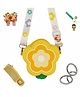 YAMAMA Silicone Flower Sling Mini Bag For Kids,Women with Key Ring, Comb and Mirror | Stylish and Functional Accessory for Girls | 3+ Years  Amazing Cute Carry Bag - Color May Vary