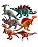 Lumo Brilliant Toys Dinosaur Toys Realistic Figures, Educational Pretend Play Set for Kids 3+ Years, Fun Entertainment Kids Toys Dinosaur 6 Pieces - Multicolor