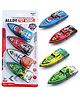 Azhari Pack of  4 Diecast Model Pull Back Metal Speed Boat Toy Set for Kids  Color May Vary