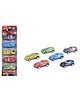 Azhari Set of 5 Die Cast Metal Toy Cars Themed after popular racing character for kids Color May Vary