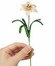 Happy Threads Crochet Lily Flower - Cream (1 Pc) | Handmade Crochet Gifts for Women & Men | Eco-Friendly Amigurumi Blooms Artificial Flower for Decoration, Festive Gifting, Office & Home Decor