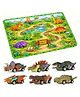BitFeex Dinosaur Play Mat with 6 Friction Dinosaur Cars Set  Colorful Dino Park Road Track Mat for Kids, Educational Toy Gift for Boys & Girls