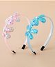 Babyhug Hair Bands With Floral Applique Pack of 2 - Blue& Pink