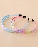Babyhug Hair Bands With Star & Heart Applique Pack of 2 - Pink & Yellow