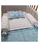 Oranges and Lemons Organic Cot Bedding set with Quilt - Set of 5 - Baa Baa Blue Sheep