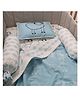 Oranges and Lemons Organic Cot Bedding set with Dohar - Set of 5 - Baa Baa Blue Sheep