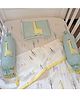 Oranges and Lemons Organic Cot Bedding set with Dohar - Set of 5 - Little Giraffes