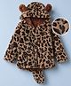 Mark & Mia Fur Full Sleeves Cheetah Printed Hoodie - Brown