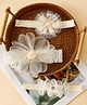 Babyhug Free Size Headbands With Floral Applique - Beige