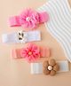 Babyhug Free Size Headbands With Floral Applique Pack of 4 - Multicolor
