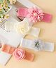 Babyhug Free Size Headbands With Floral Applique Pack of 4 - Multicolor
