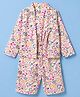 Enfance Cotton Knit Jumpsuit With Jacket & Tropical Print - Pink