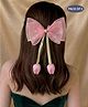 Puchku Bow Applique & Tulips Detailed Hair Clip - Pink