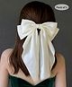 Puchku Solid Bow Applique Detailed Alligator Hair Clip - White