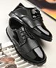 Stefens Lace Up Solid Party Wear Shoes - Black