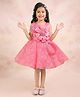 smile baby NX Tissue Knit Sleeveless Sequins Embellished & Floral Applique Detailed Dress - Pink