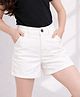 PURPLE UNITED KIDS Denim Woven  Solid Shorts - White