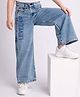 PURPLE UNITED KIDS Denim Woven Level Up Text Printed & Mild Washed Jeans - Light Blue