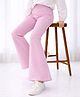 PURPLE UNITED KIDS Cotton Spandex Woven Purple Text Stones Embellished Pants - Lavender