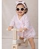 Halemons Muslin Woven Full Sleeves Solid Jhabla & Bloomer Set - Baby Pink