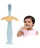 Tony Stark Silicone Baby Teether Toothbrush for Teething Gums, Soft Teething Brush with Textured Surface for Infants and Babies, Food Grade Silicone, Blue