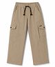 Spark 100% Cotton Woven Full Length Cut N Sew Trouser With Cargo Pockets - Khaki