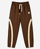 Spark Cotton Woven Full Length  Textured Trouser Tape Detailing - Brown