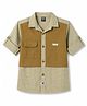 Spark Cotton Woven Full Sleeves Textured Shirt - Khaki