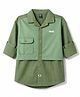 Spark Cotton Woven Full Sleeves Textured Shirt - Olive Green