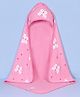 Doodle Poodle 100% Cotton Interlock Knit Hooded Butterfly Printed Bath Towel L 83 x B 83 cm - Pink