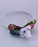 Pihoo Sequins Embellished Bow & Kitten Applique Detailed Hair Band - Multi Colour