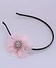 Pihoo Stone Embellished Floral Applique Detailed Hair Band - Light Pink
