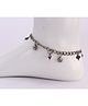 Pihoo Anti Tarnish Ghungri Embellished Anklet - Black