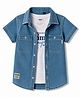 Ruff Cotton Woven Shirt Half Sleeves Blue 3-4 Years
