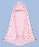 Doodle Poodle 100% Cotton Interlock Knit Hooded Floral Printed Bath Towel L 83 x B 82 cm - Pink