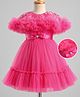 Mark & Mia Woven Sleeveless Frill Party Dress With Sequins Detailing - Pink