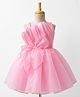 Mark & Mia Woven Sleeveless Solid Party Dress With Bow Applique - Pink