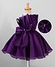 Mark & Mia Woven Sleeveless Solid Party Dress With Bow Applique - Wine