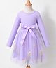 Mark & Mia Woven Full Sleeves Party Dress With Floral Print - Lavender
