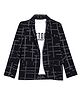 Charchit Cotton Blend Woven Full Sleeves Abstract Printed Blazer With Tee - Black