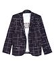 Charchit Cotton Blend Woven Full Sleeves Abstract Printed Blazer With Tee - Violet