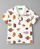 UCB Cotton Knit Polo Half Sleeves T-Shirt Basketball Aop White 2-3 Years