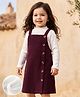 Mark & Mia Full Sleeves Solid Color Winter Frock with Inner Tee - Maroon