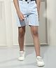 CRIMSOUNE CLUB Cotton Woven Striped & Floral Printed Shorts - Blue