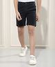 CRIMSOUNE CLUB Cotton Woven Solid Shorts - Navy Blue