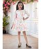 Sweety NX Cotton Woven Three Fourth Sleeves Floral Printed Dress - Multi Colour