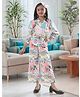 Sweety NX Cotton Blend Woven Three Fourth Sleeves Patchwork Printed Coordinating Top & Pants Set - Multi Colour
