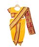 Bhartiya Paridhan Silk Woven with Half Puffed Sleeves Blouse And Zari Bordered Nauvari Saree - Yellow