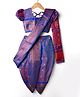 Bhartiya Paridhan Silk Woven Half Sleeves Saree & Blouse with  Embroidery - Purple