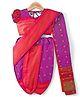 Bhartiya Paridhan Silk Woven Half Sleeves Saree & Blouse with  Embroidery - Fuchsia